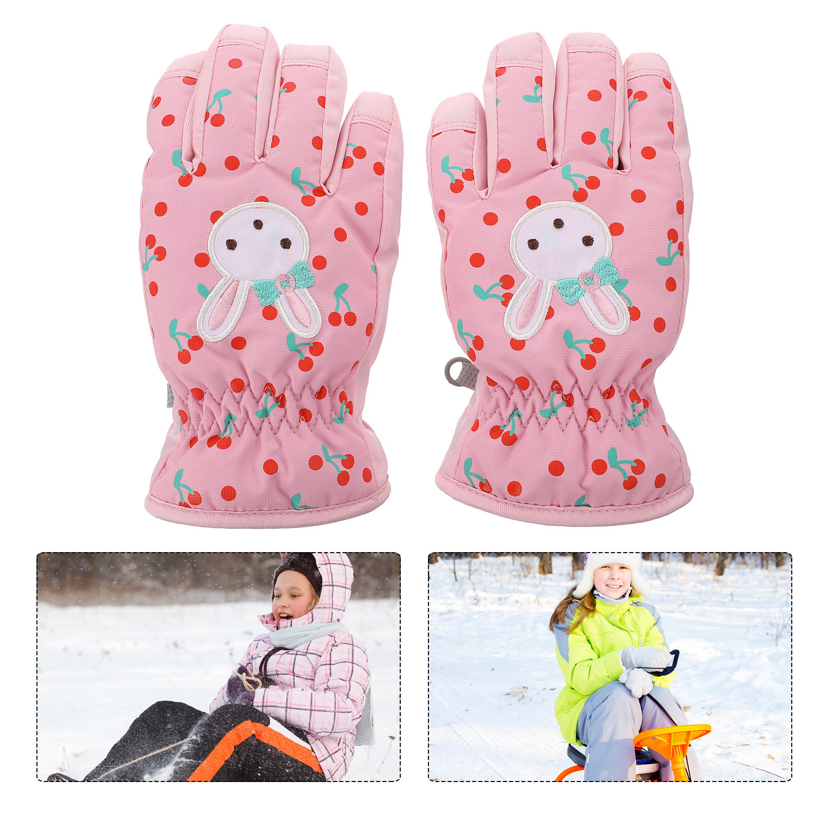 Snow Glove Insulated - 1Pair Children Ski Gloves Water Resistant