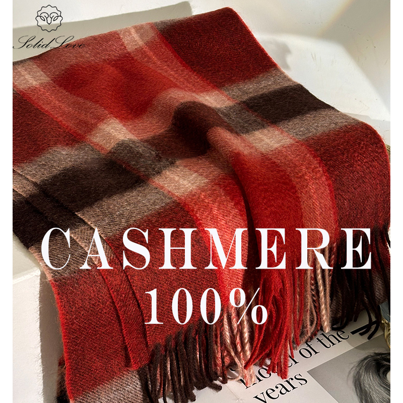 100% Cashmere Scarf   Plaid  W – обзор и цена Wool Scarf Men