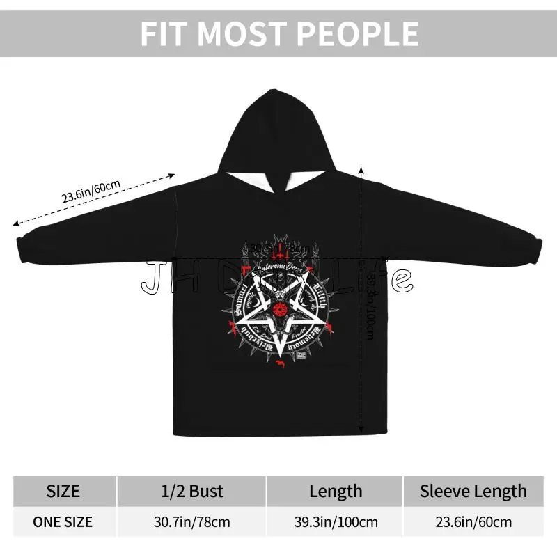 Black Satan Skull Dead Head My – обзор и цена Sherpa Hoodie Fleece