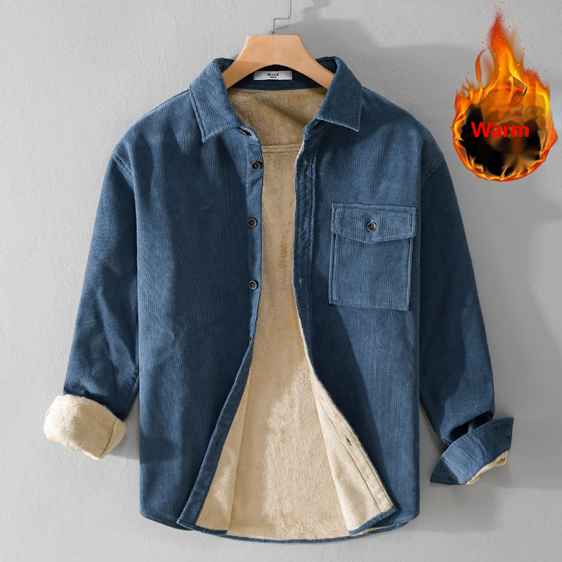 Men's Corduroy Shirt Jacket He – обзор и цена Flannel Shirt Lined
