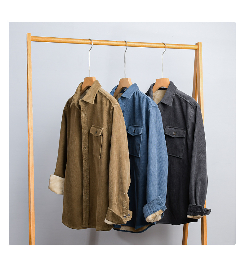 Men's Corduroy Shirt Jacket He – обзор и цена Flannel Shirt Lined