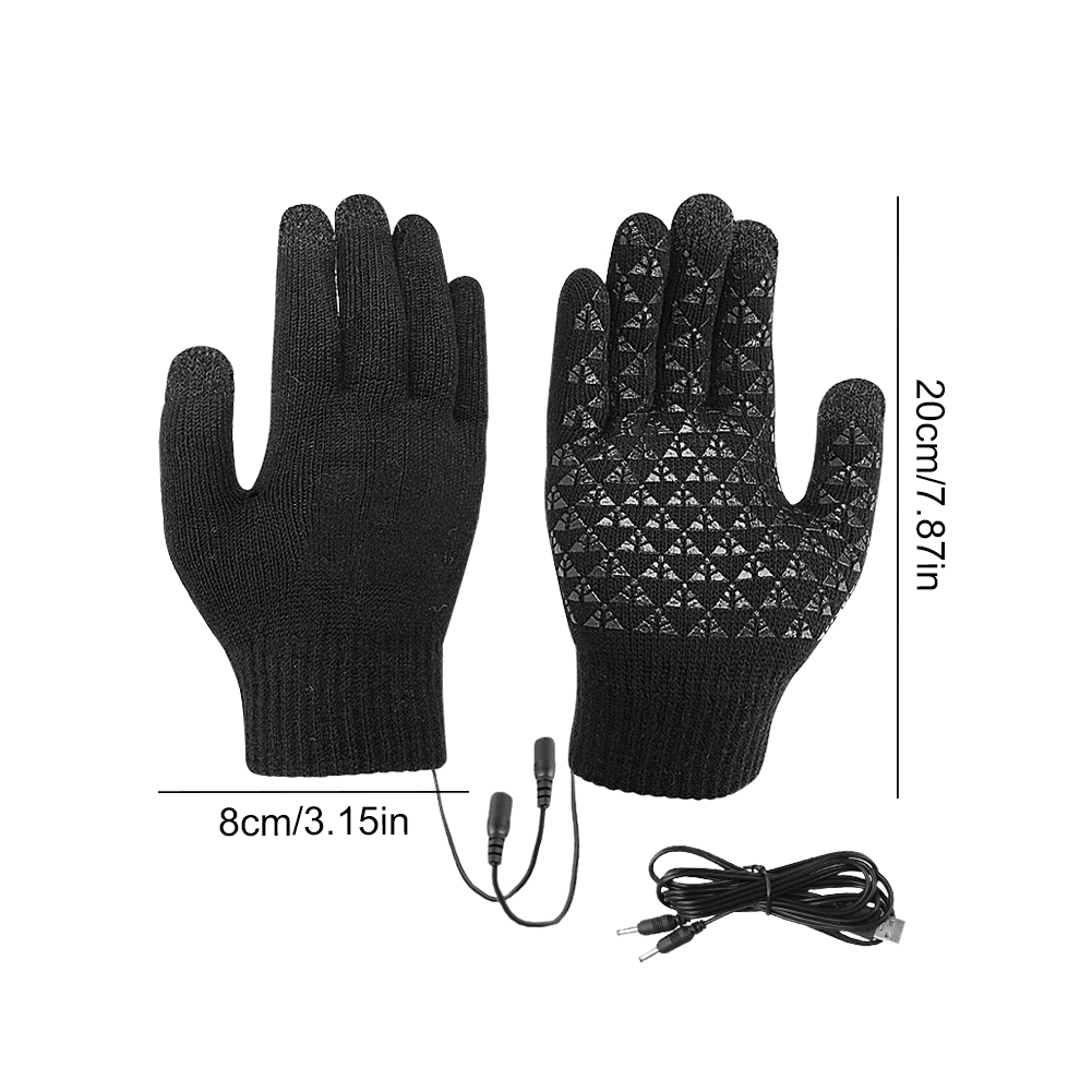 USB Heated Knitted Gloves Full – обзор и цена Touch Screen Gloves