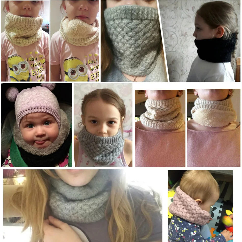 Kids Girls/Boys Winter Knitted – обзор и цена Neck Gaiter Fleece