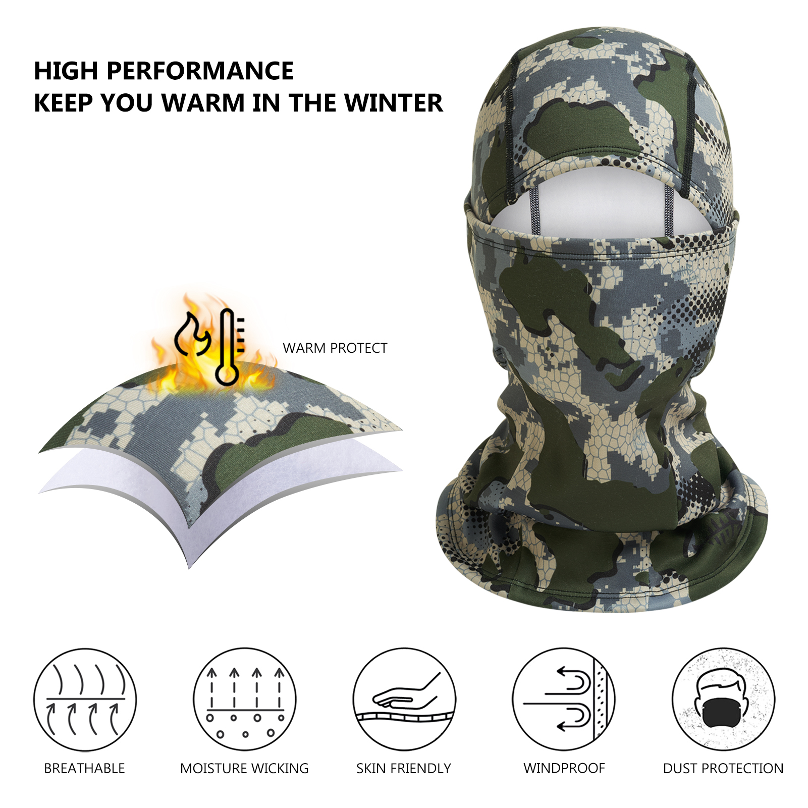 Bassdash Men Women Ninja Hood  – обзор и цена Neck Gaiter Fleece
