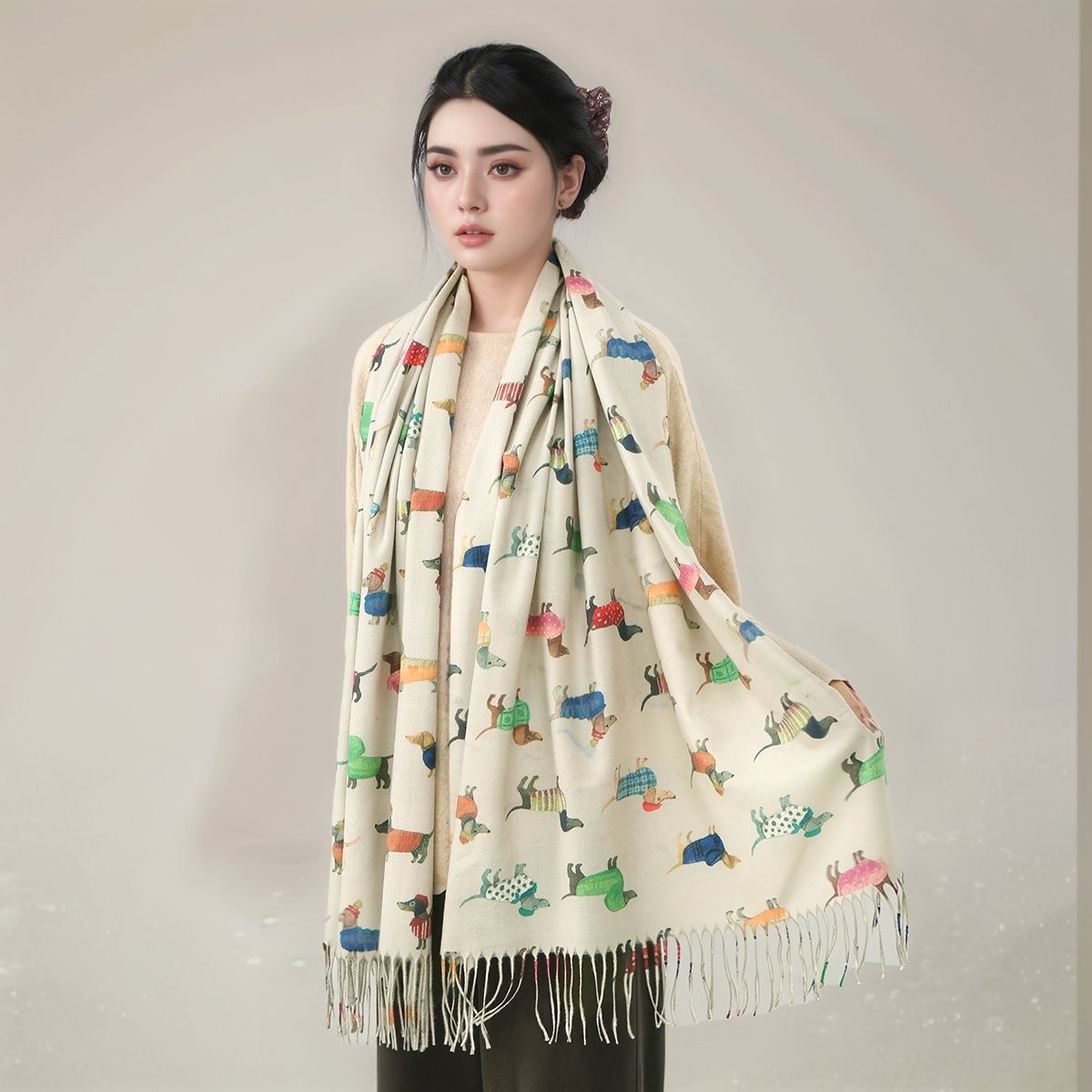 New Cashmere Scarf Shawl Dachs – обзор и цена Cashmere Pashmina Wrap