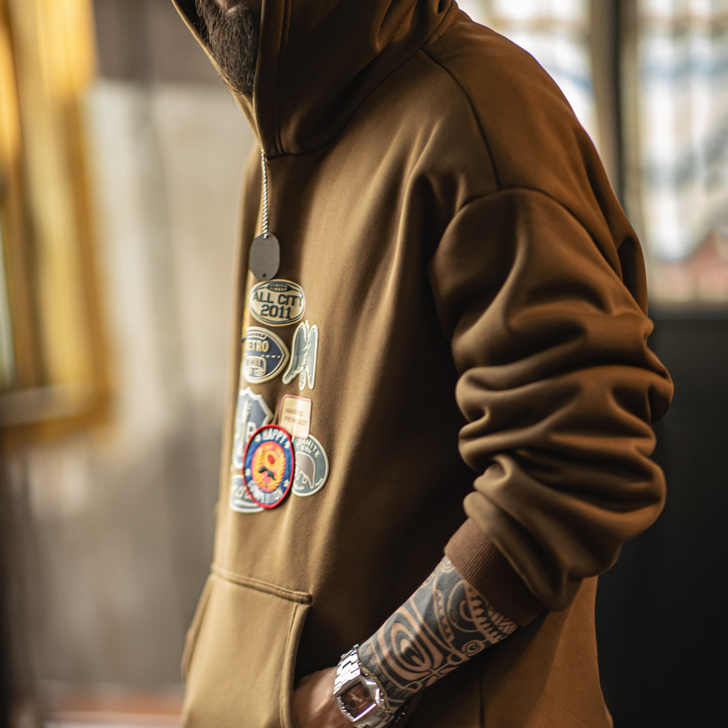 Maden Vintage Men's Embroidere – обзор и цена Sherpa Hoodie Fleece