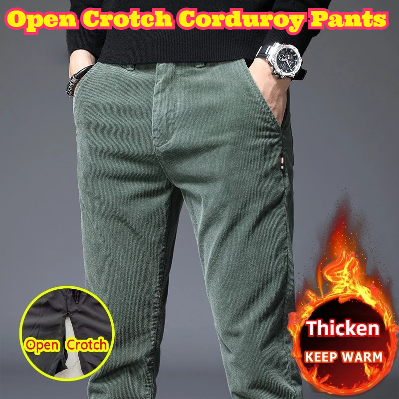 Open Crotch Men Fall Winter Fl – обзор и цена Corduroy Pant Warm