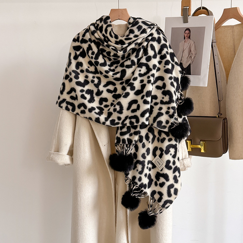 New Luxury Winter Leopard Two- – обзор и цена Shawl Wrap Winter