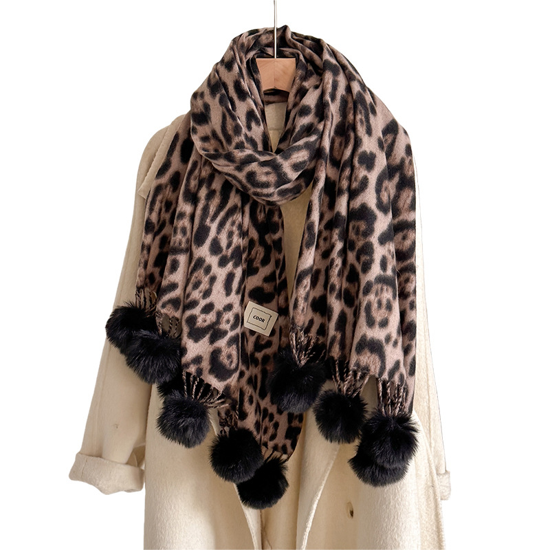 New Luxury Winter Leopard Two- – обзор и цена Shawl Wrap Winter