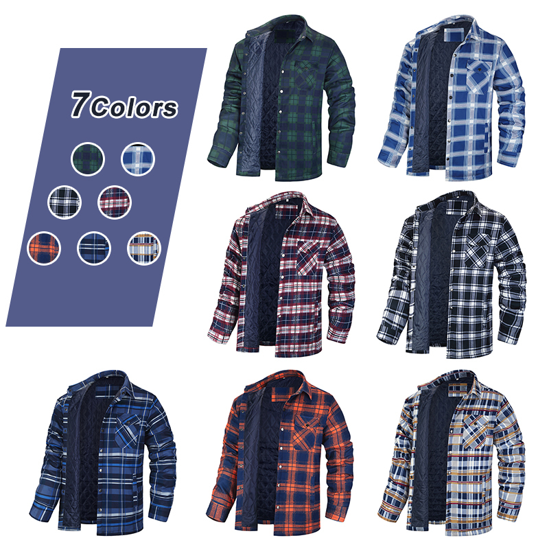 Winter Plaid Shirts For Mens T – обзор и цена Flannel Shirt Lined