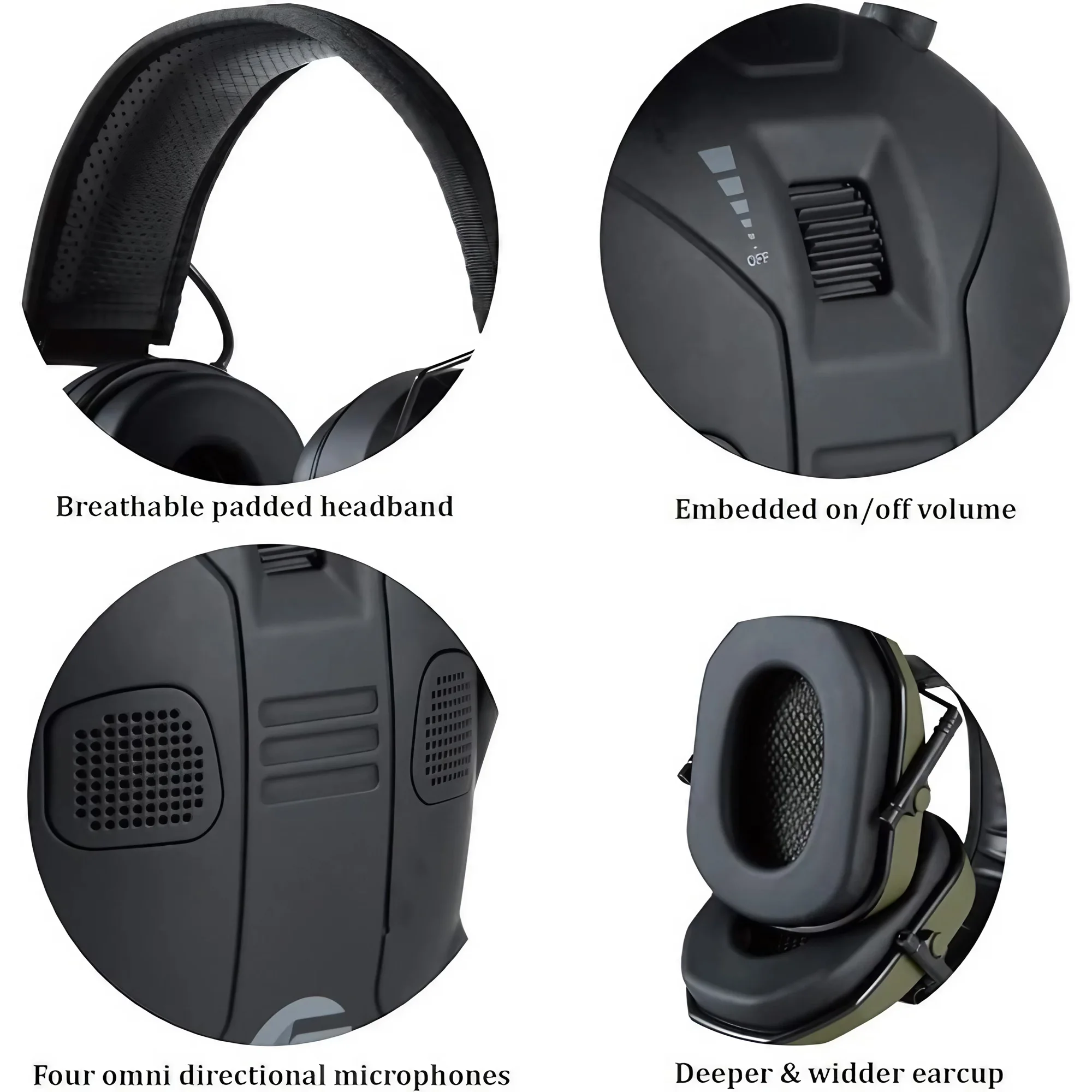 Foldable Tactical Hearing Prot – обзор и цена Earmuffs Foldable