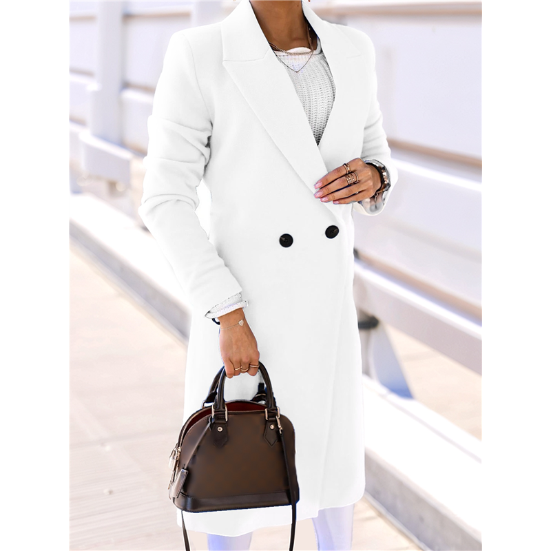 CYCLI-Women Long Wool Coats Fo – обзор и цена Wool Coat Peacoat