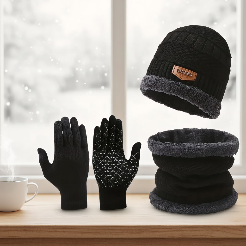 Winter Knit Hat & Scarf Set fo – обзор и цена Wool Scarf Men