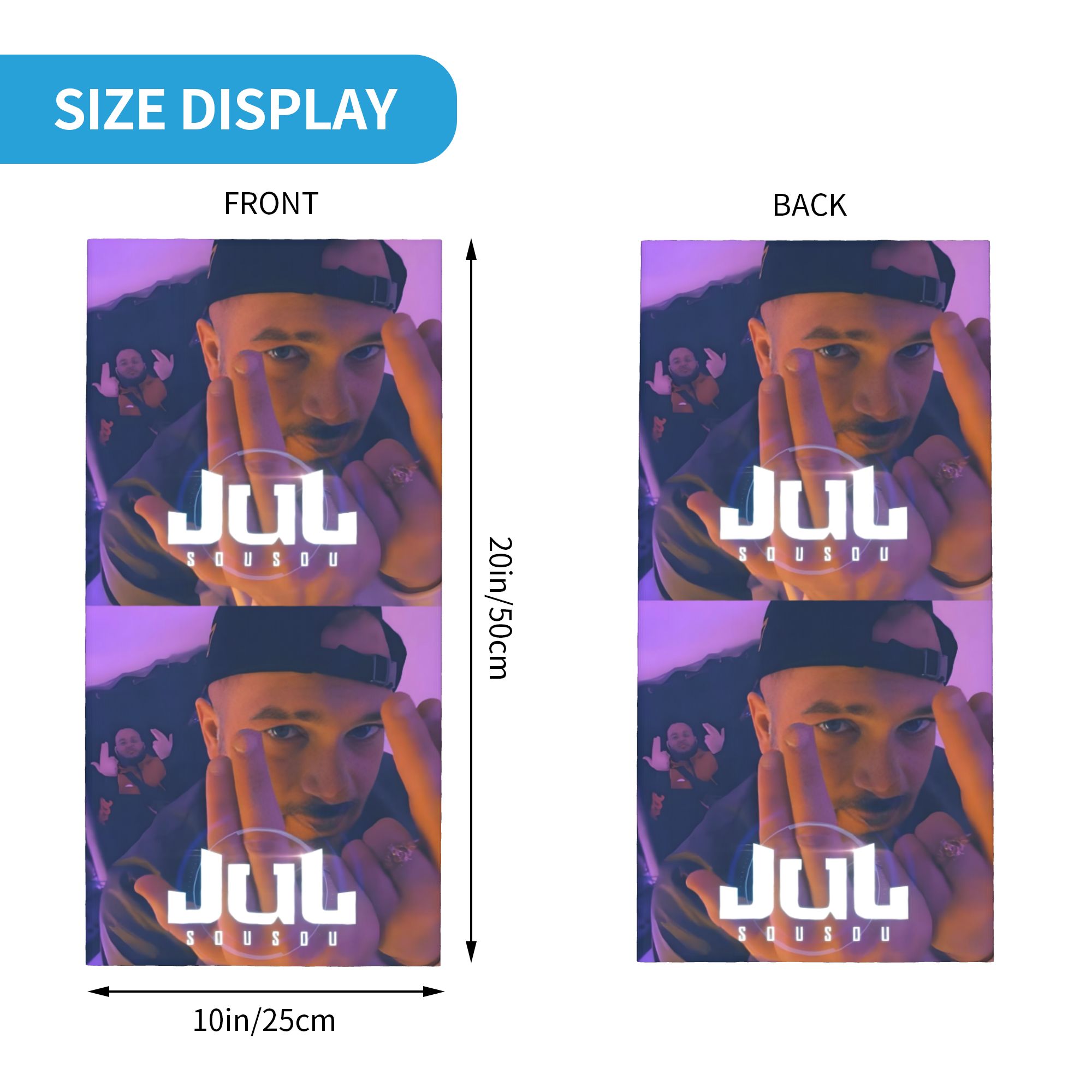 Custom JuL Rap Music Bandana W – обзор и цена Neck Gaiter Fleece