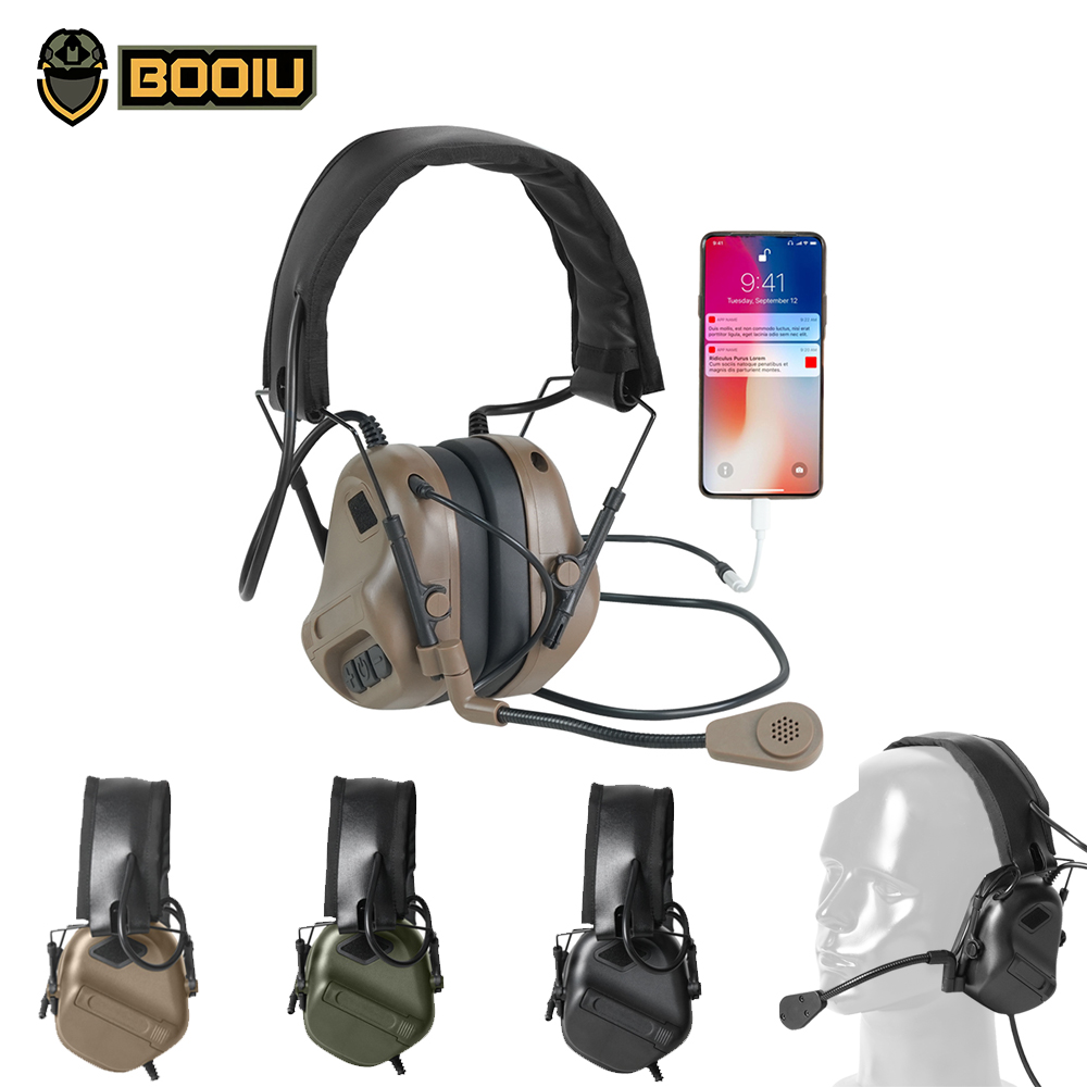 BOOIU Tactical Electronic Shoo – обзор и цена Earmuffs Foldable