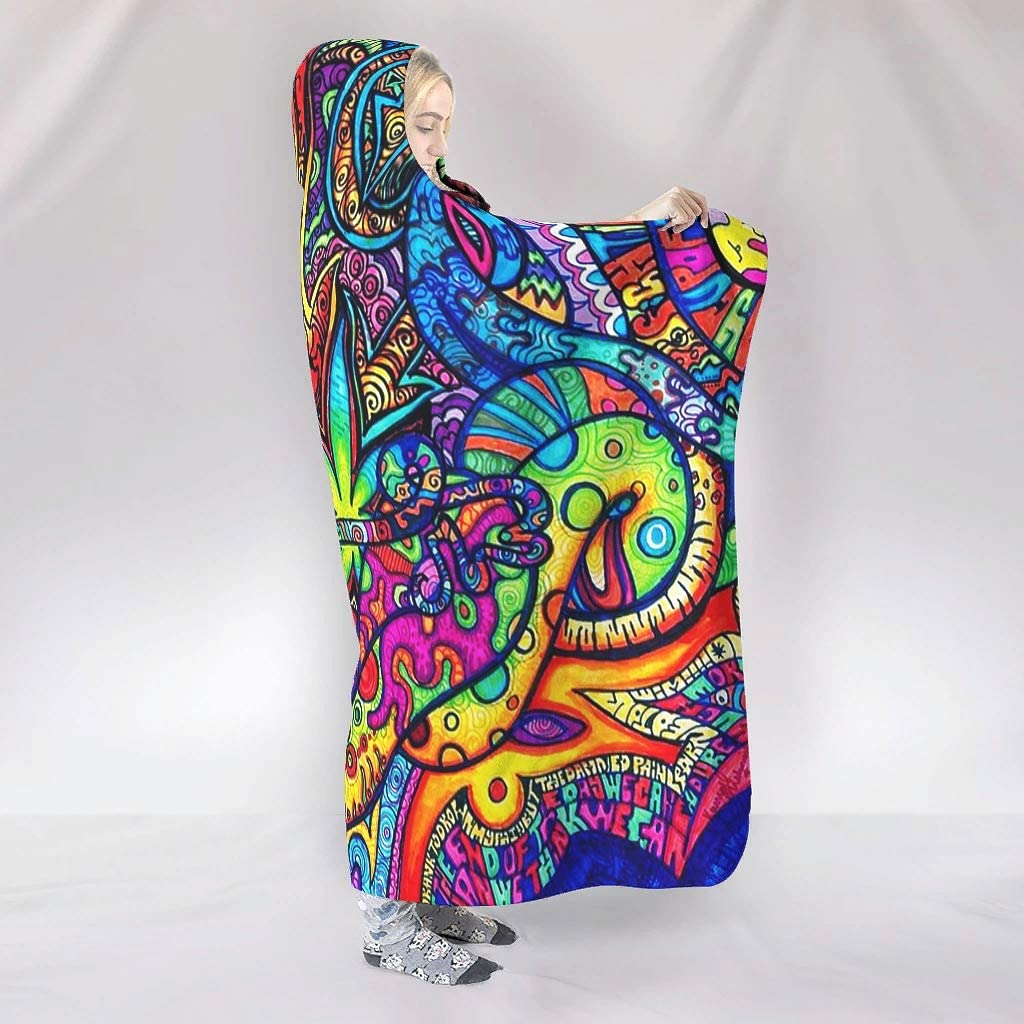 Abstract Bright Trippy Rainbow – обзор и цена Sherpa Hoodie Fleece