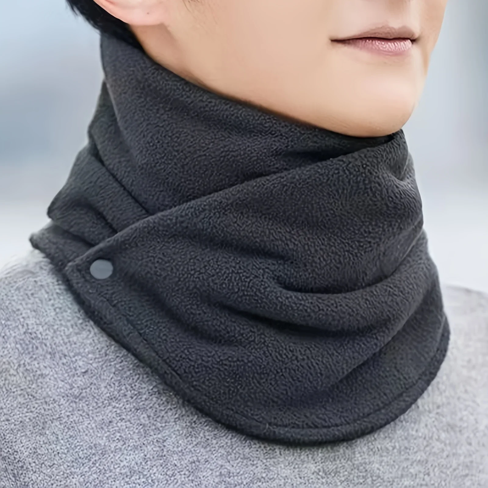 Classic Solid Color Snap Neck  – обзор и цена Neck Gaiter Fleece