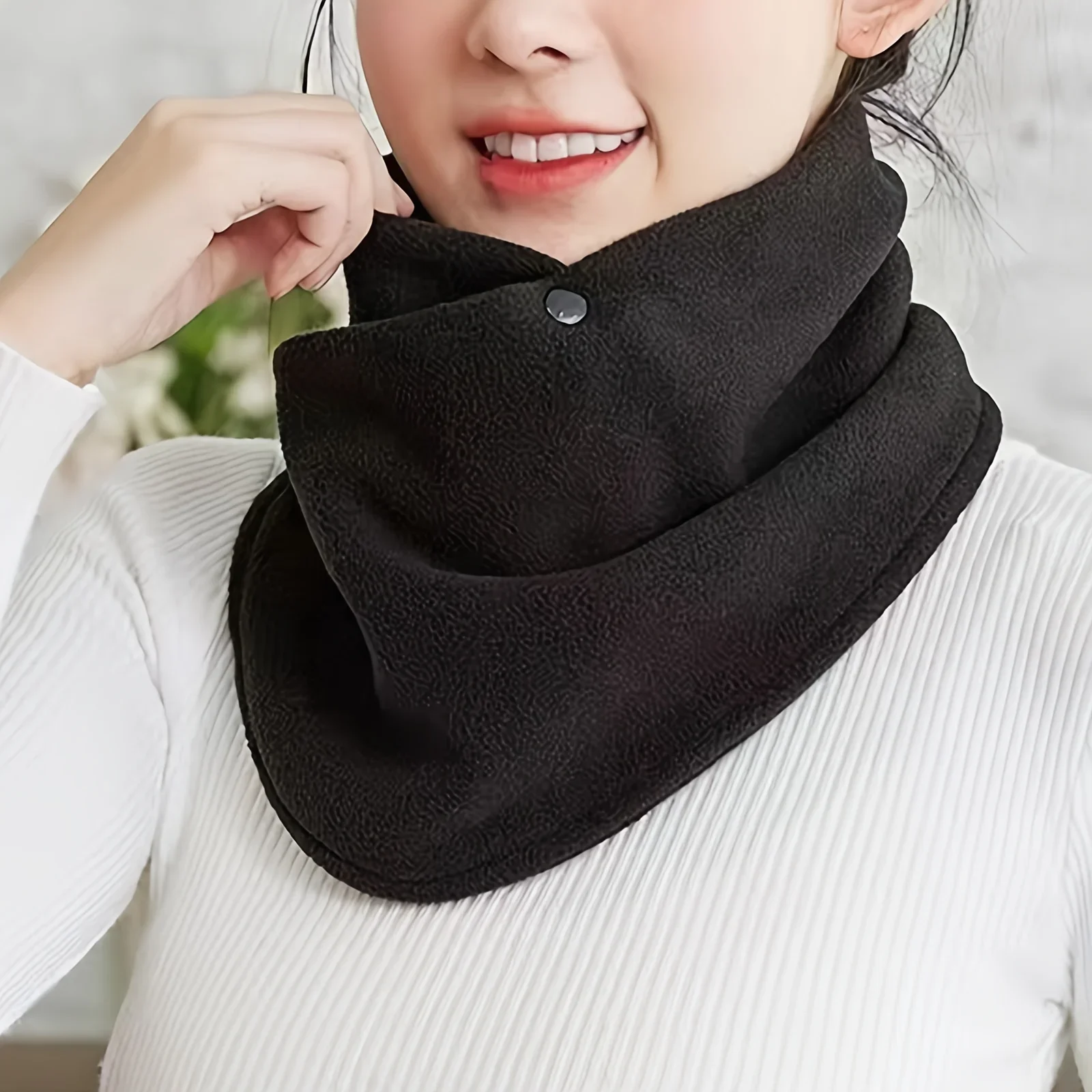 Classic Solid Color Snap Neck  – обзор и цена Neck Gaiter Fleece
