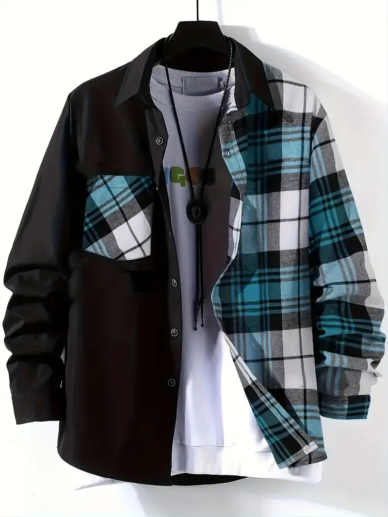 Spring and Autumn Men's Casual – обзор и цена Flannel Shirt Lined