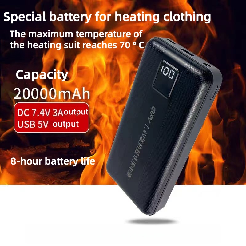 New Large Capacity 7.4V/3A/160 – обзор и цена Heated Vest Battery