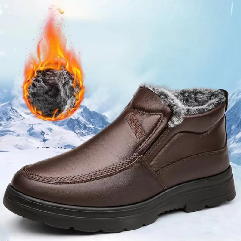Winter Men's Ankle Boots Plush – обзор и цена Waterproof Winter Boot