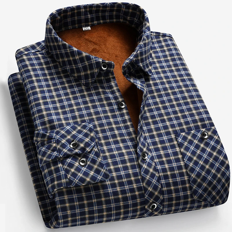 2026 Autumn and Winter Men's F – обзор и цена Flannel Shirt Lined