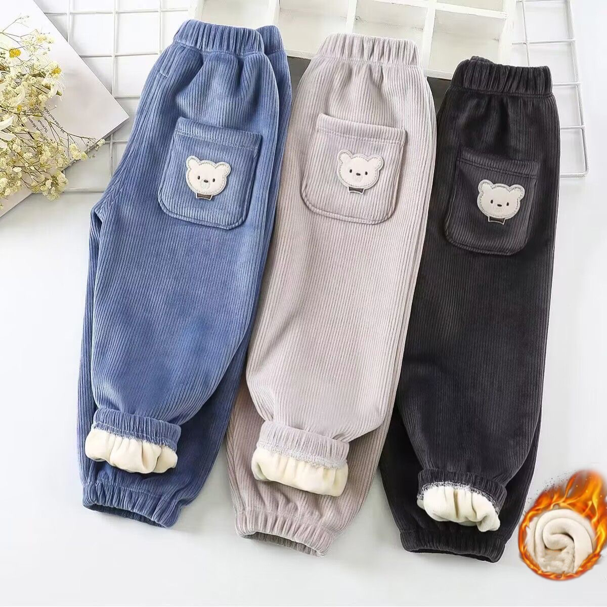 1pcs Boy Girl Winter Velvet Co – обзор и цена Corduroy Pant Warm