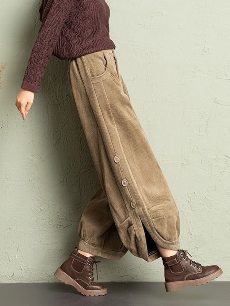 Korean Corduroy Women Pants Fa – обзор и цена Corduroy Pant Warm