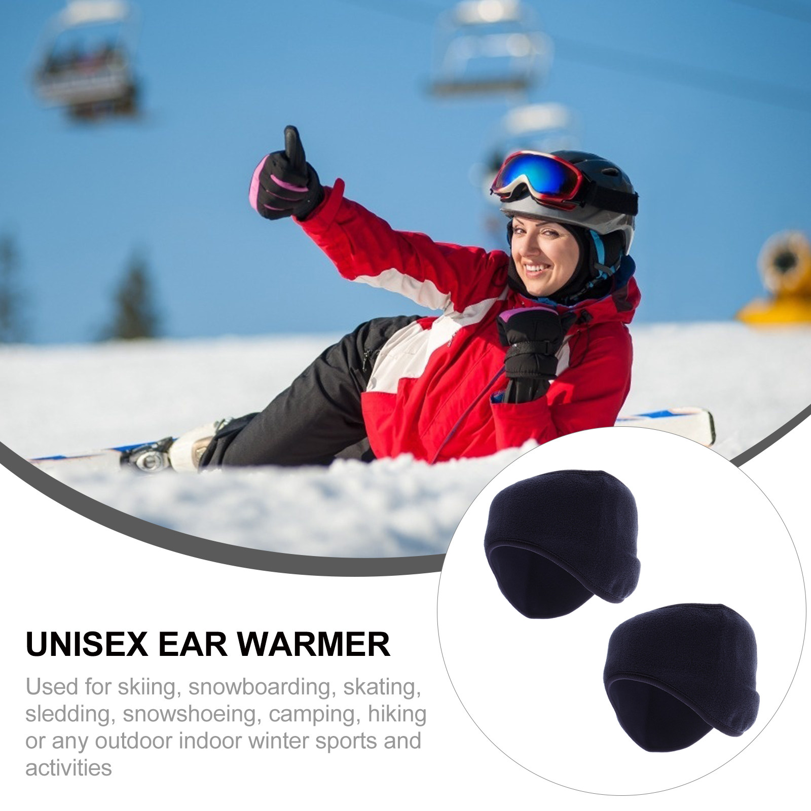 2Pcs Stretchable Lightweight P – обзор и цена Fleece Ear Warmer Band
