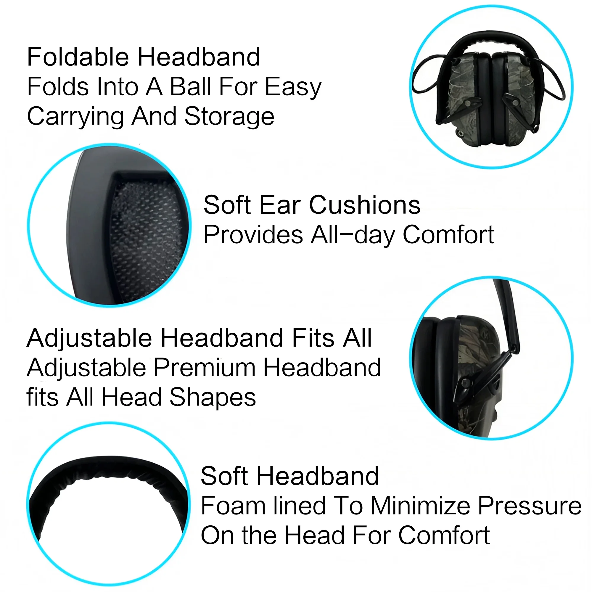 Outdoor Tactical Electronic Sh – обзор и цена Earmuffs Foldable