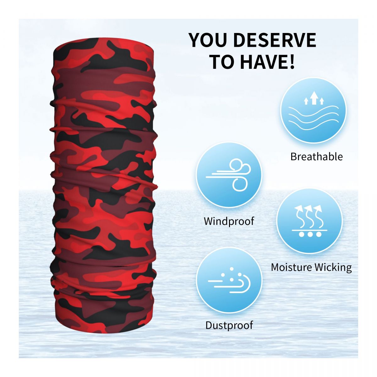 Militaryy Red Camouflage Banda – обзор и цена Neck Gaiter Fleece
